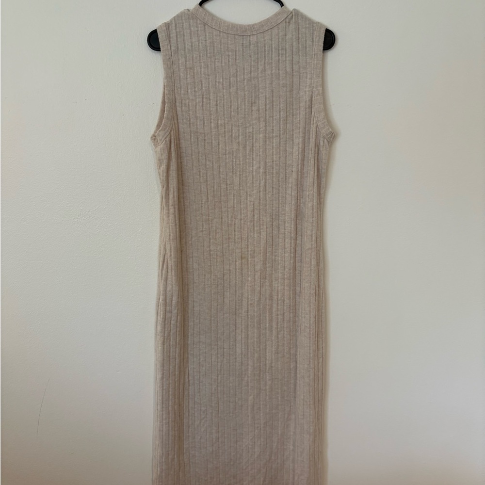 Universal Thread Beige Ribbed Midi Dress - Picture 3 of 3